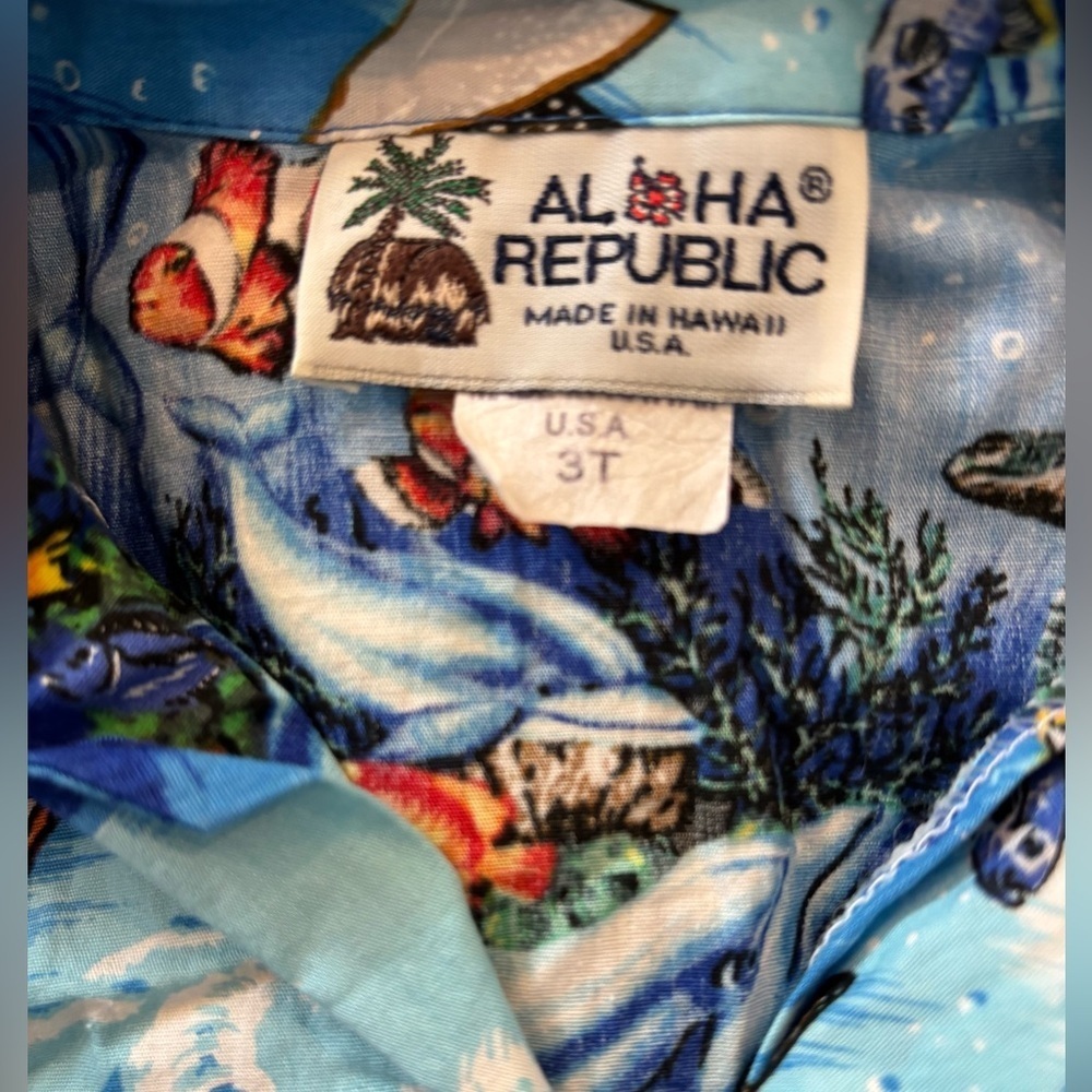 Aloha Rwpublic Kids Button Down Hawaiian Shirt - Picture 3 of 4